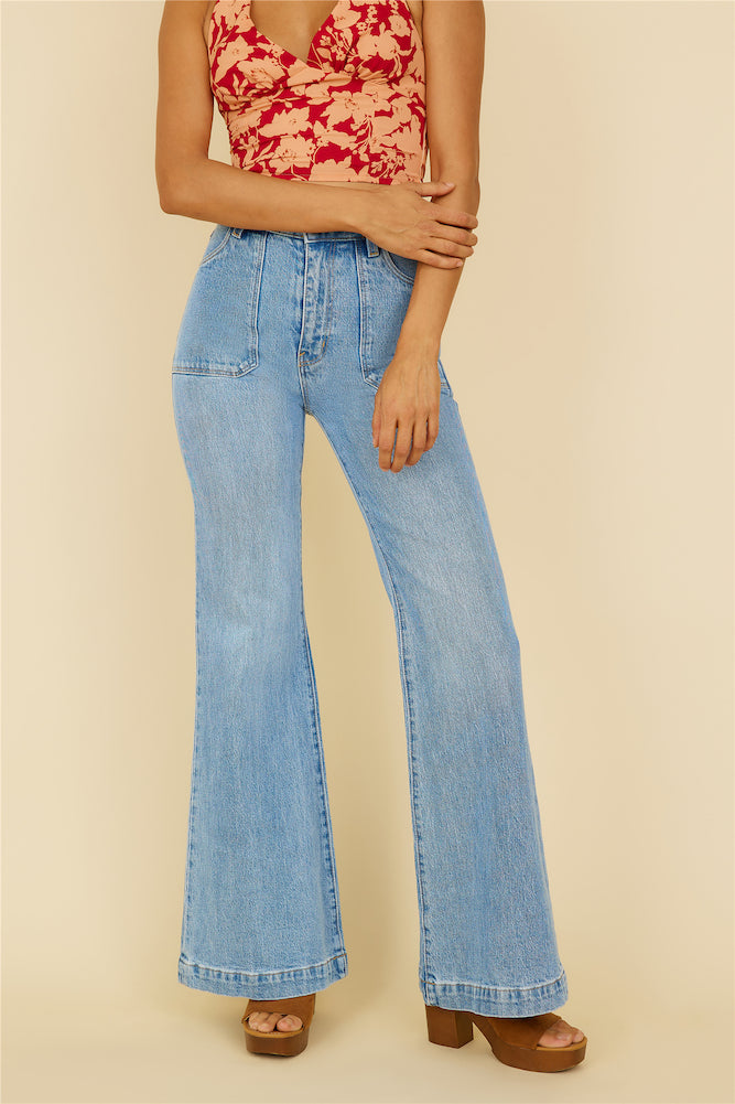 ROLLA'S Eastcoast Flare Jean Bessette Blue