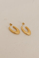 18K Gold Plated Perfect Hoop Earrings Gold