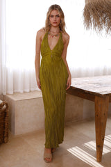 Above The Sky Maxi Dress Olive