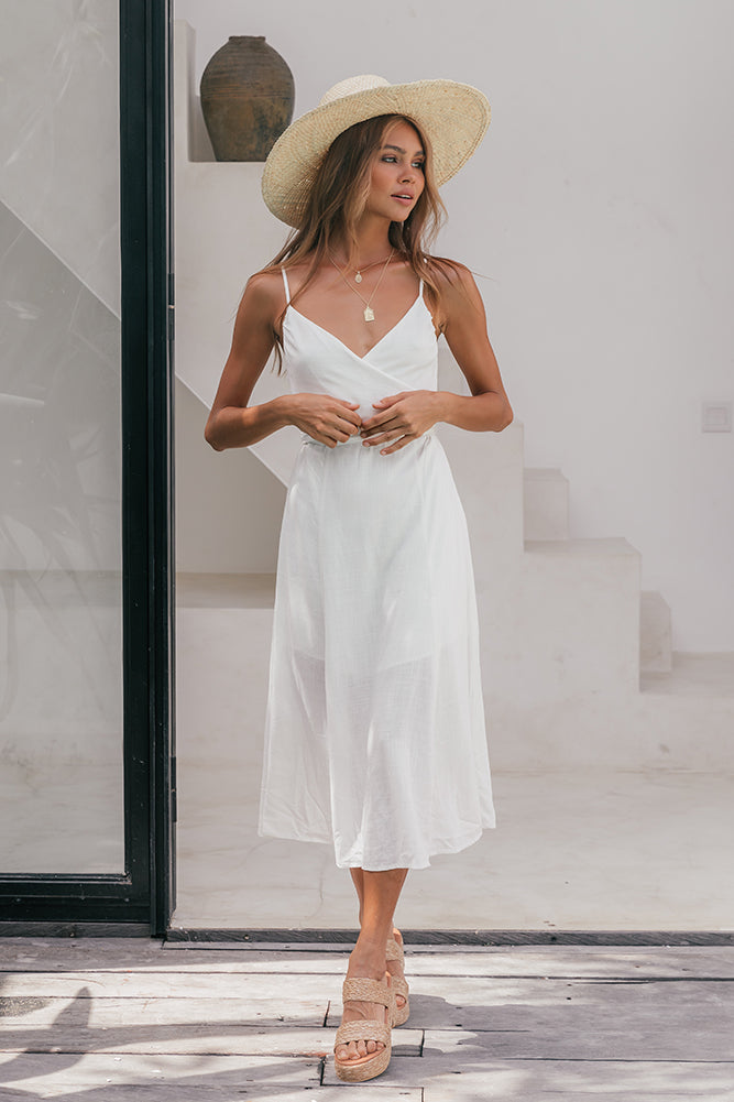 Zephyr Midi Dress White