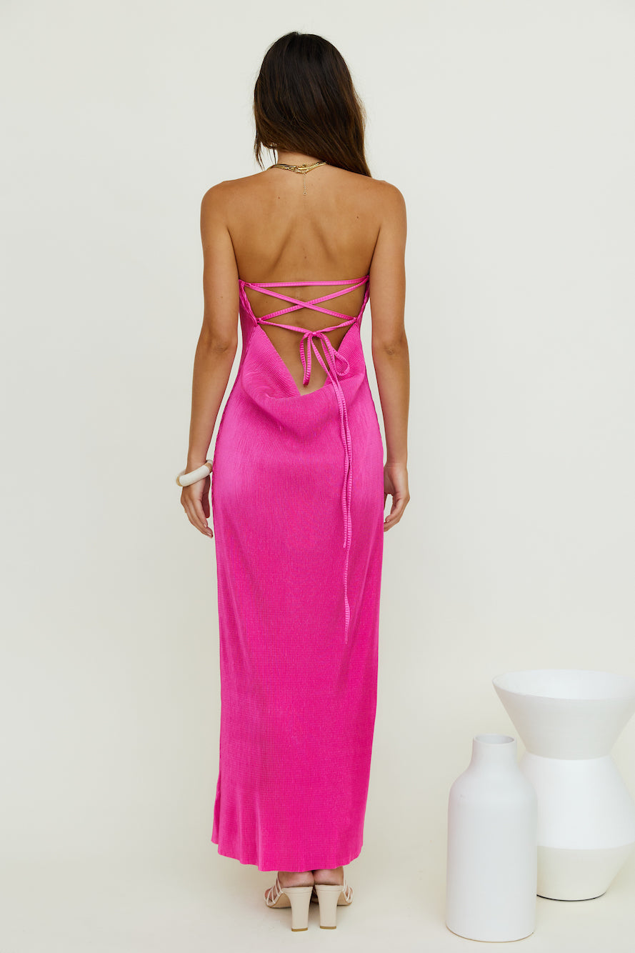 Thinking Of Dusk Maxi Dress Pink