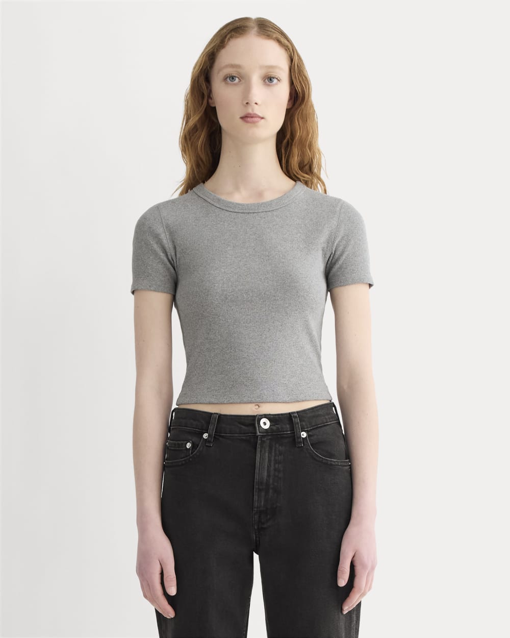 The ’90S Rib Tee | Mid Heather Grey