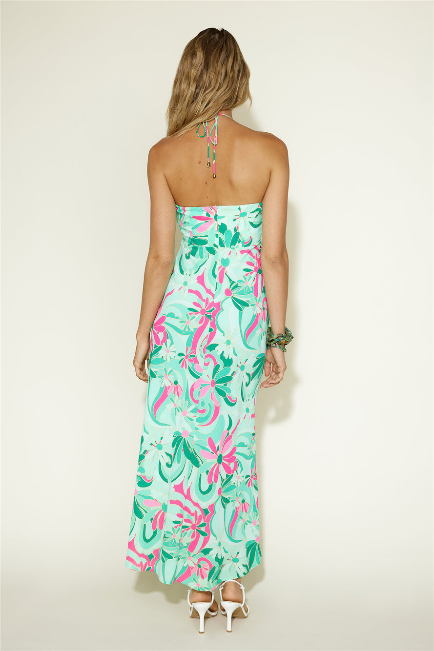 Summer Getaway Maxi Dress Green