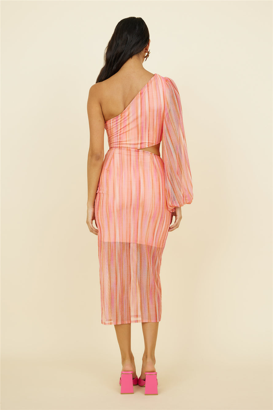 Getaway Car Midi Dress Pink