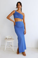 Sweet Liquorice Crop Top Royal Blue