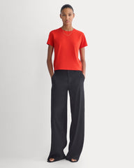 The Box-Cut Tee In Essential Cotton | Fiery Red | No Pocket