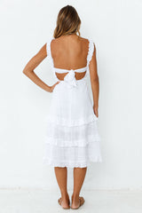 Fancy You Midi Dress White