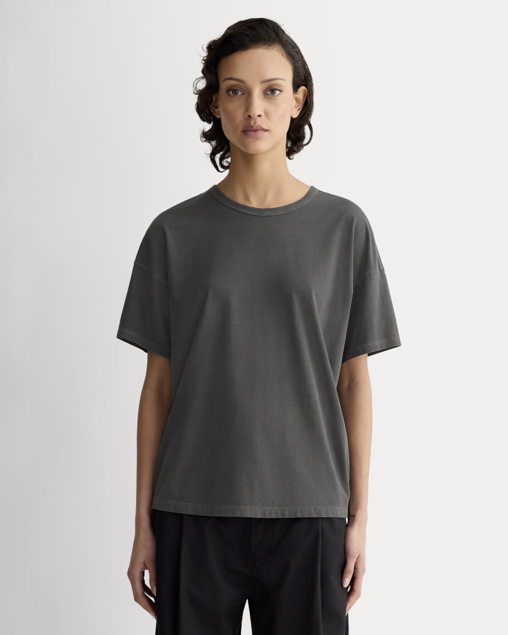 The Boyfriend Tee In Essential Cotton | Black