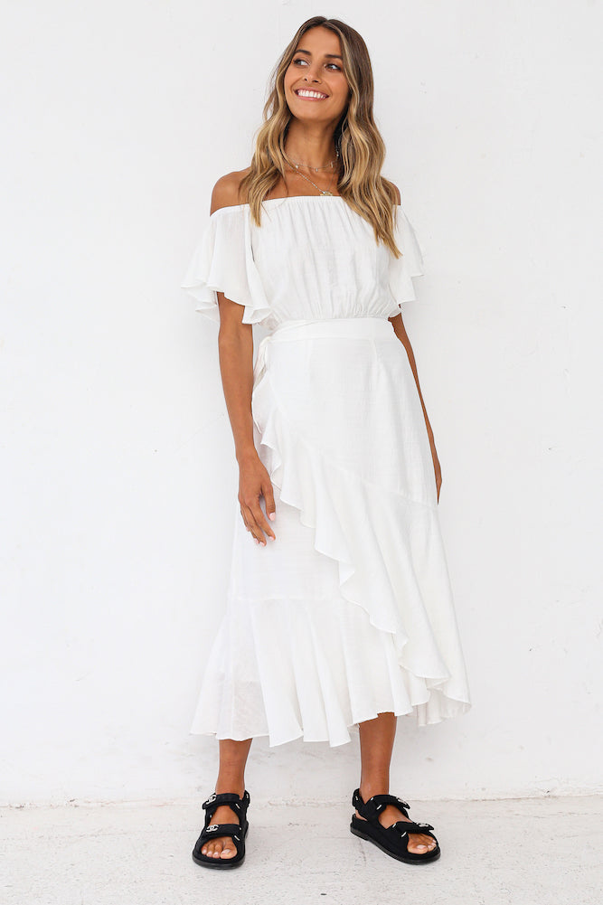 Summer In Turin Maxi Dress White