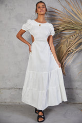 Open Promises Maxi Dress White