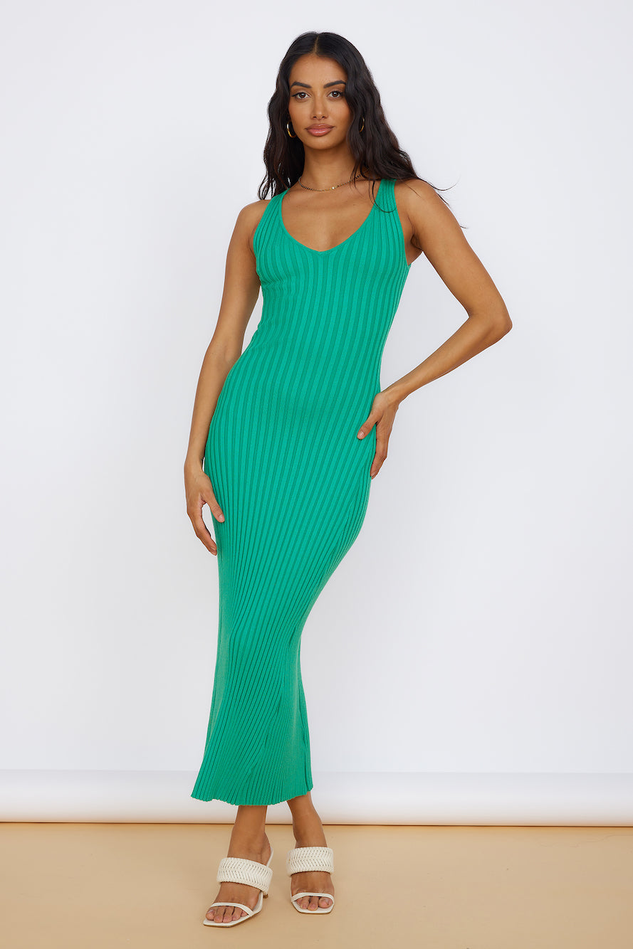 Radiant Glow Maxi Dress Green