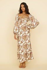 Sugar Cubes Maxi Dress Brown