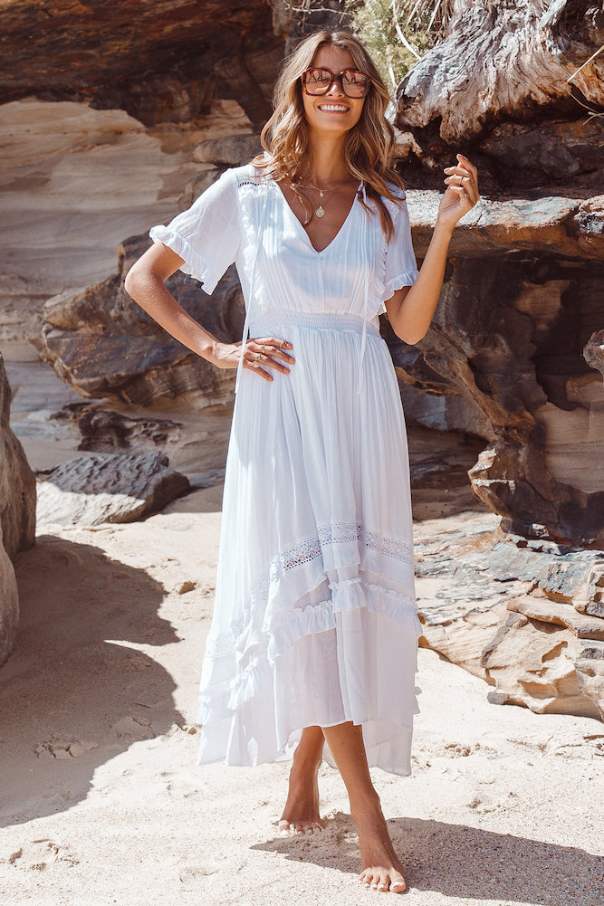 Lost Paradise Maxi Dress White