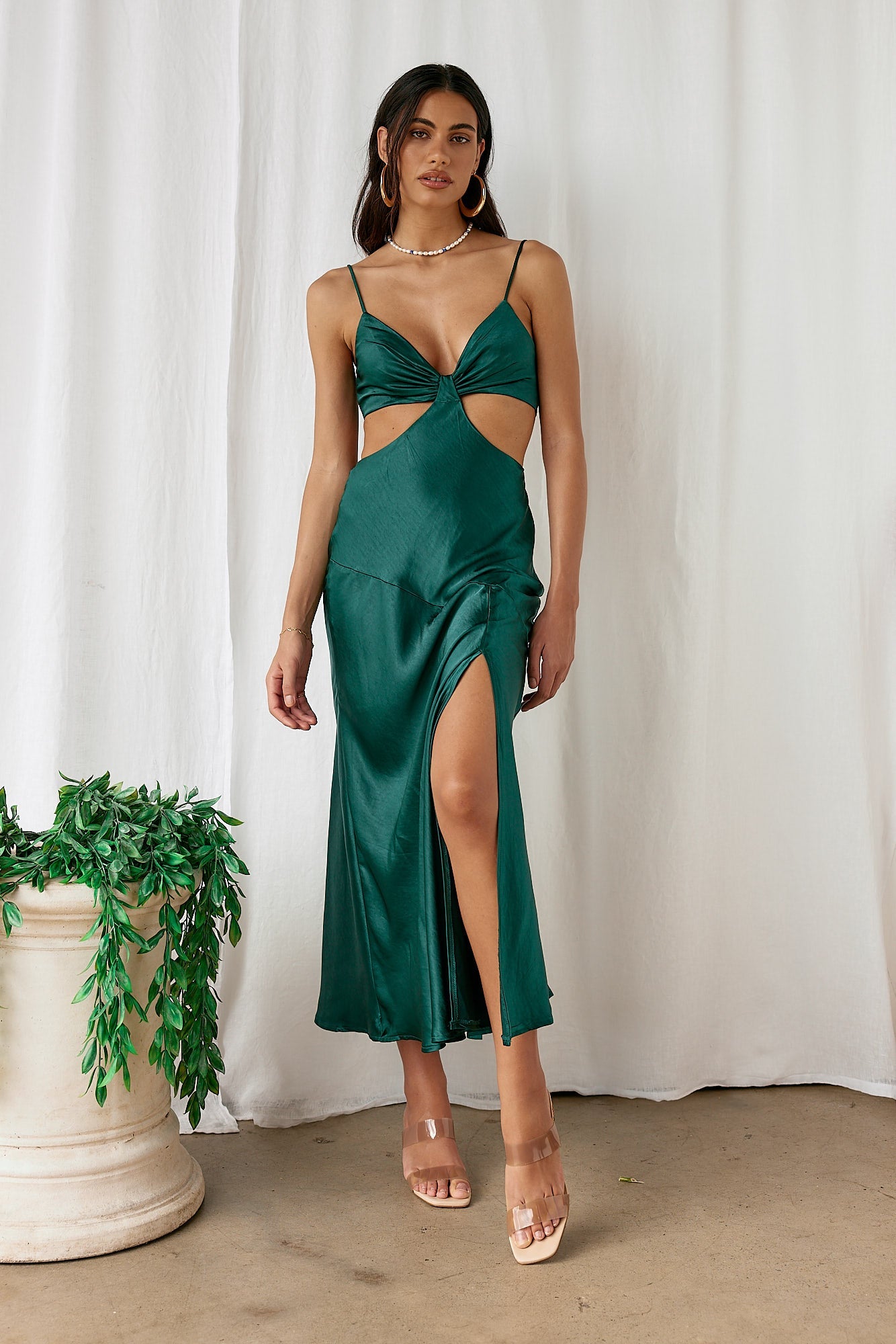 City Sunset Maxi Dress Forest Green