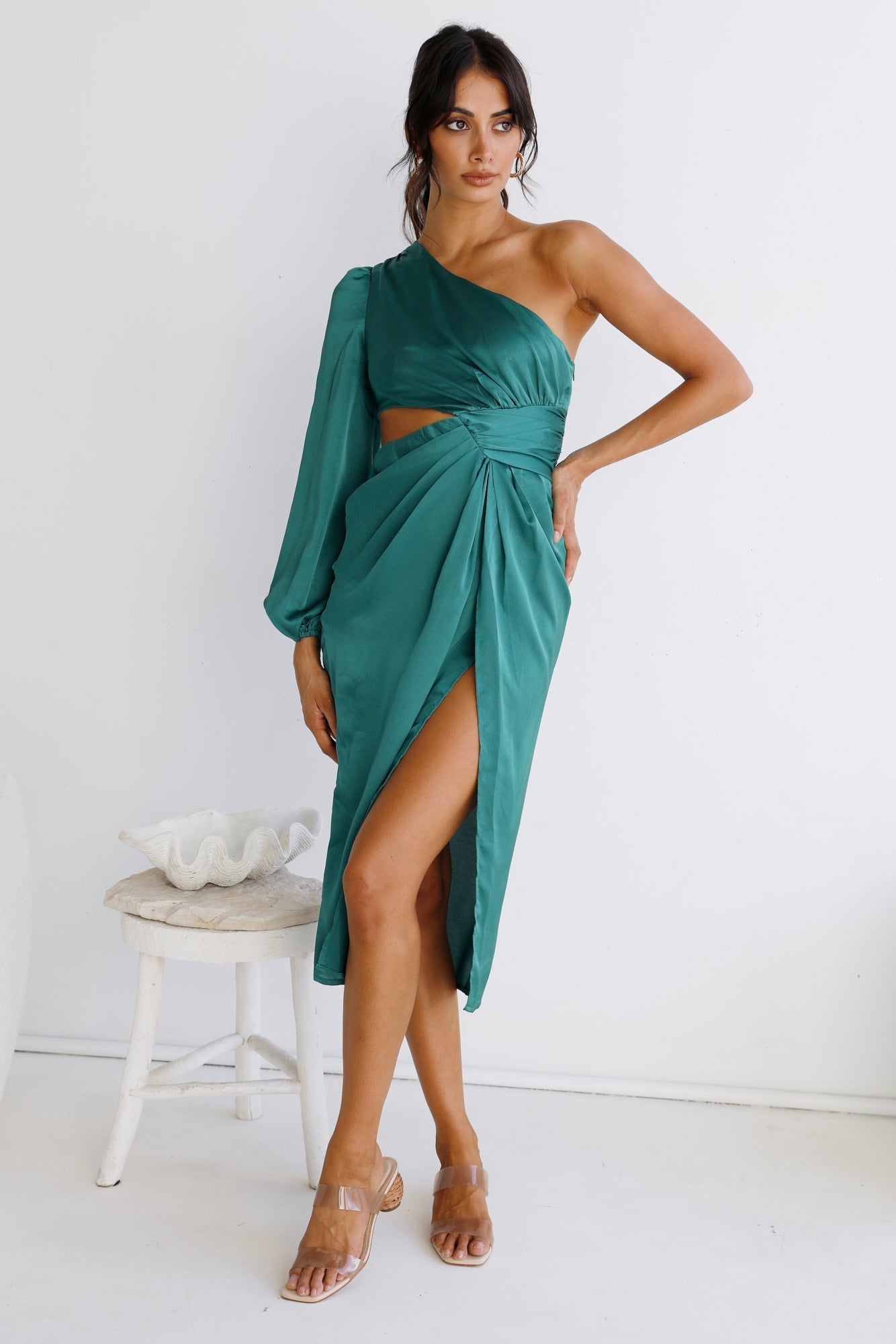 Middle Of The Night Midi Dress Green