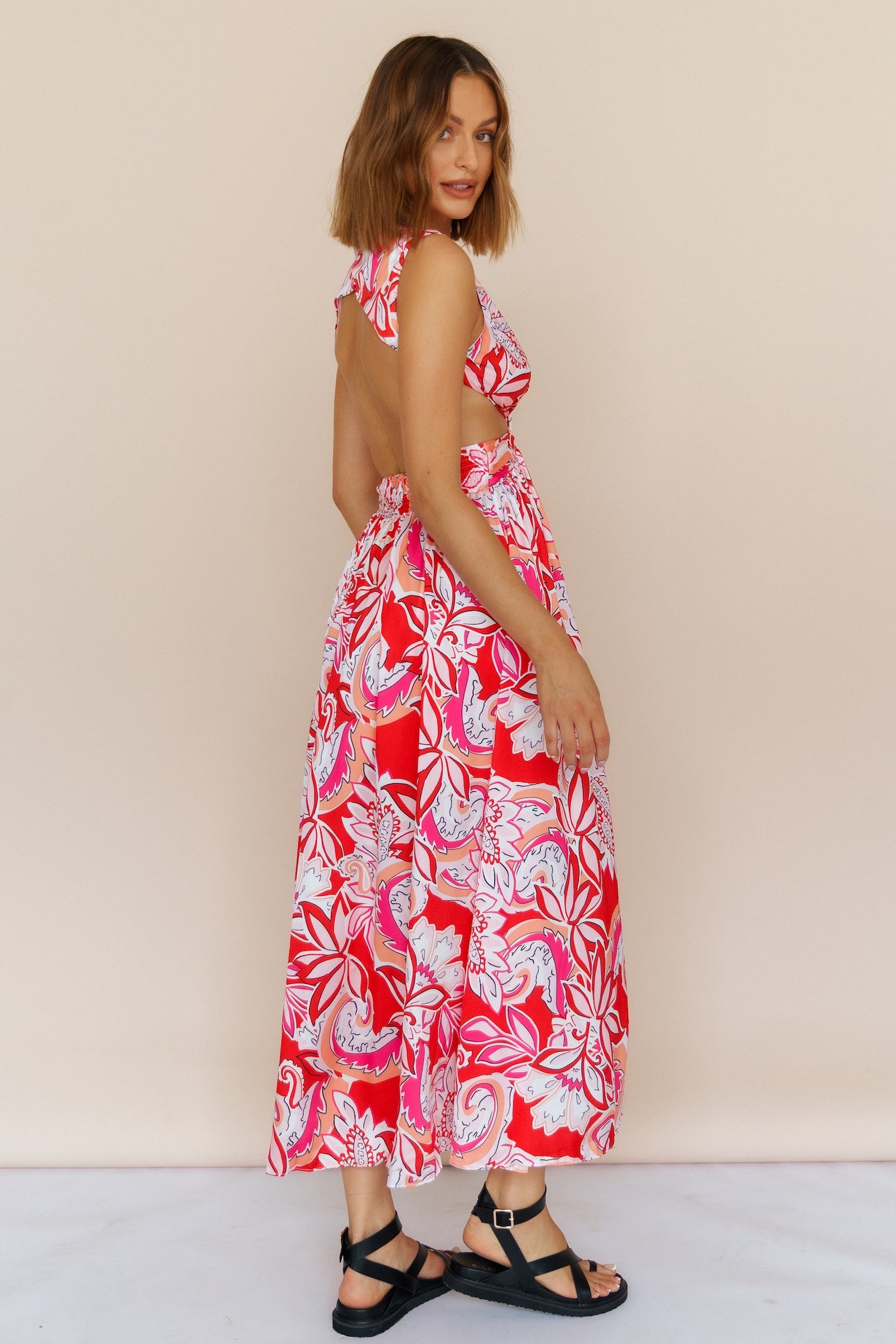 Pomegranate Maxi Dress