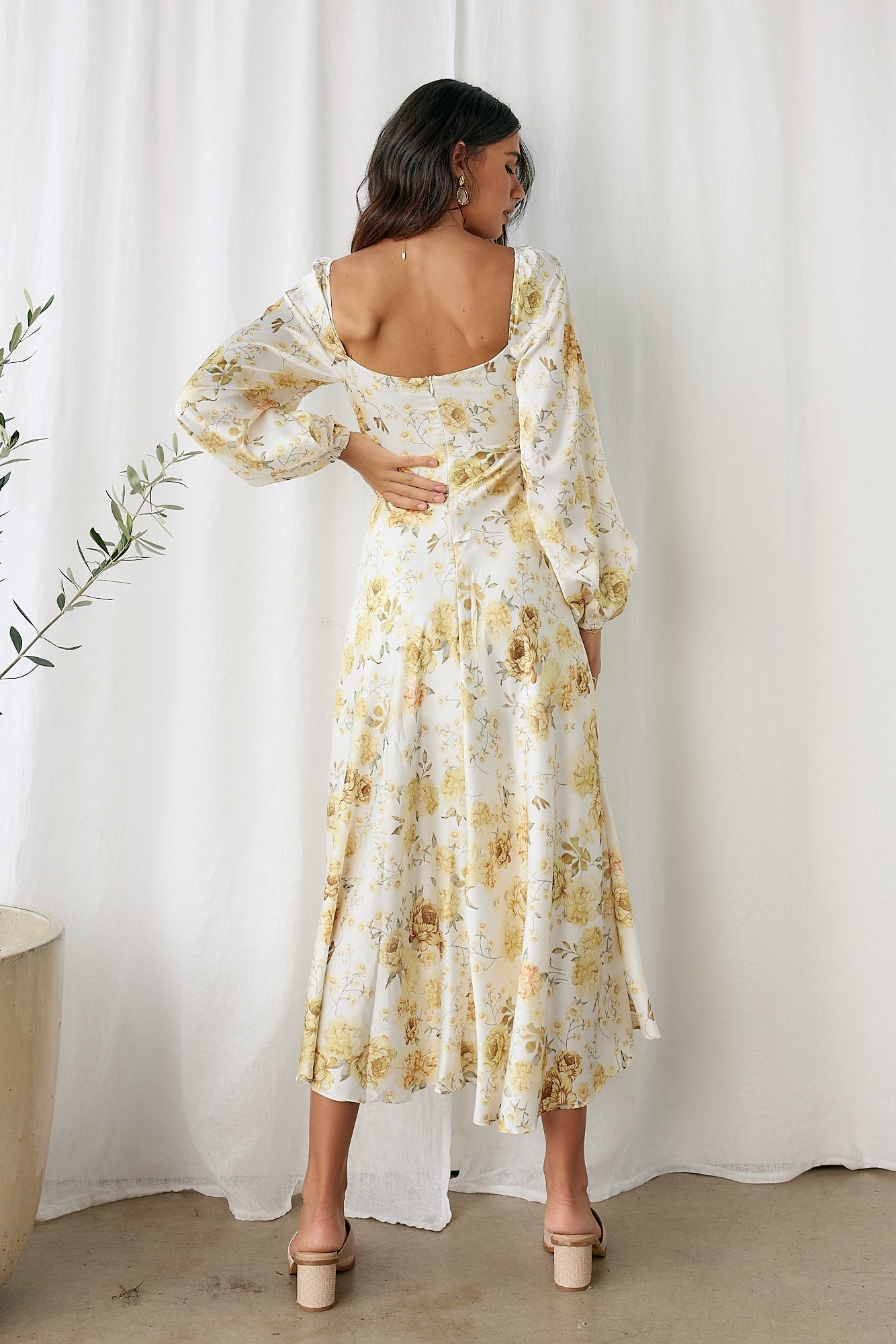 Plumeria Maxi Dress Yellow