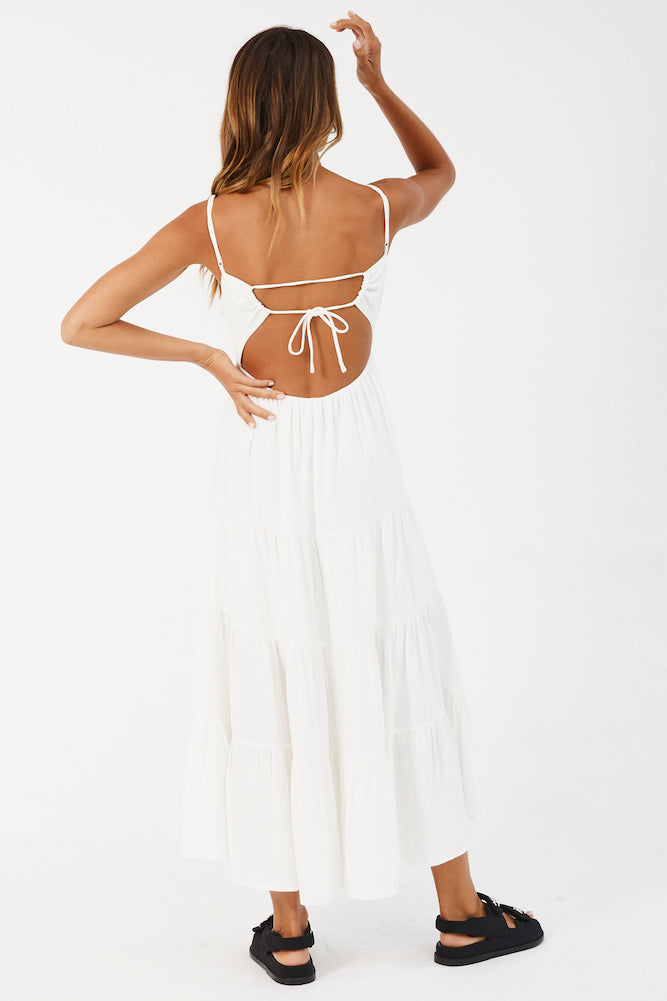 Moon And Stars Maxi Dress White