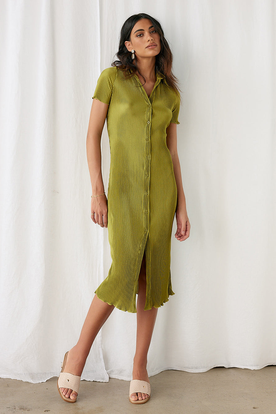 Savoy Midi Dress Green