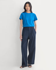 The Box-Cut Tee In Essential Cotton | Imperial Blue | No Pocket
