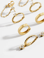Luna 14K Gold Earring Set - Luna 18K Gold Earring Set