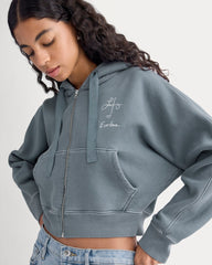 Everlane X The Laufey Foundation Cropped Full-Zip Hoodie | Vintage Indigo