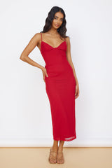 Midnight Magic Midi Dress Red