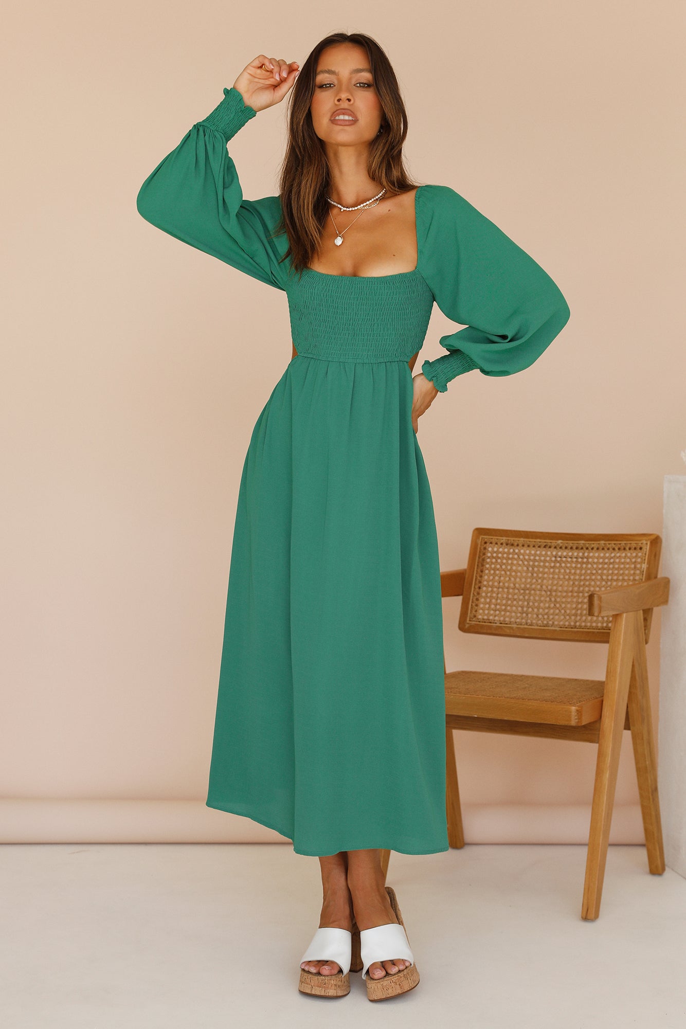 Greetings From An Angel Maxi Dress Green