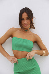 Warmth Within Knit Maxi Skirt Green