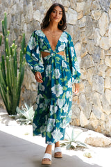 Lily Monet Maxi Dress Blue