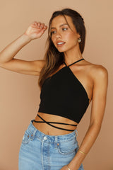 Make A Wish Crop Top Black