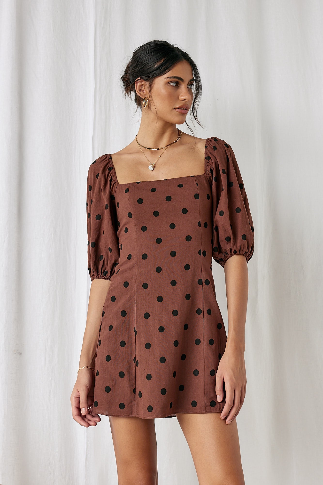 Eve Of The East Dress Brown