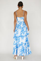 Hopeful Tiered Layered Maxi Dress Blue