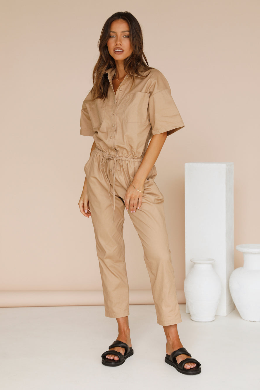 Smoky Fields Jumpsuit Brown