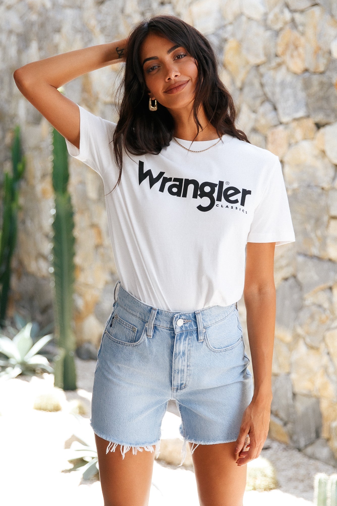 WRANGLER Classic Logo Tee White