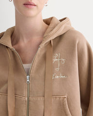 Everlane X The Laufey Foundation Cropped Full-Zip Hoodie | Weathered Clay