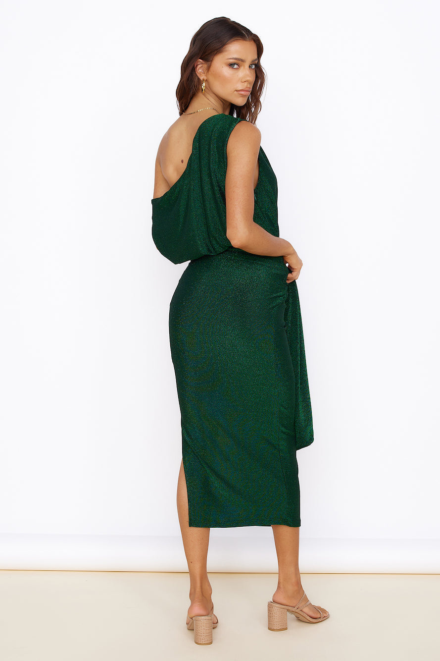 Thunderstorm Midi Dress Green