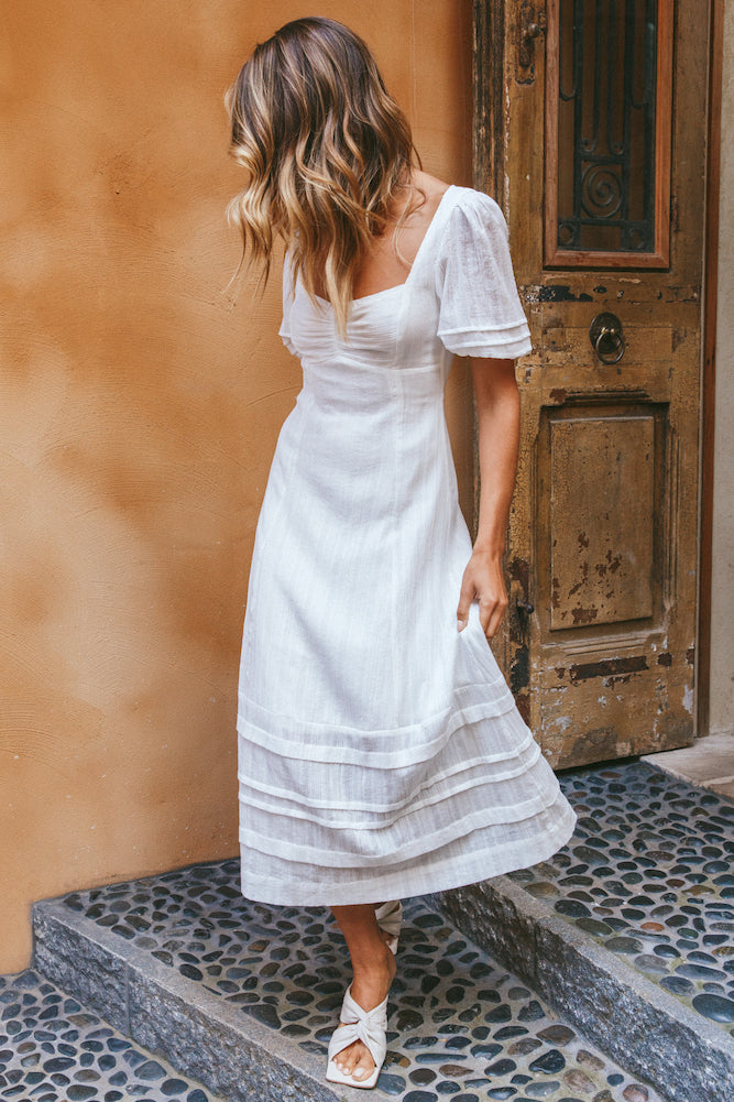 Valeria Midi Dress White