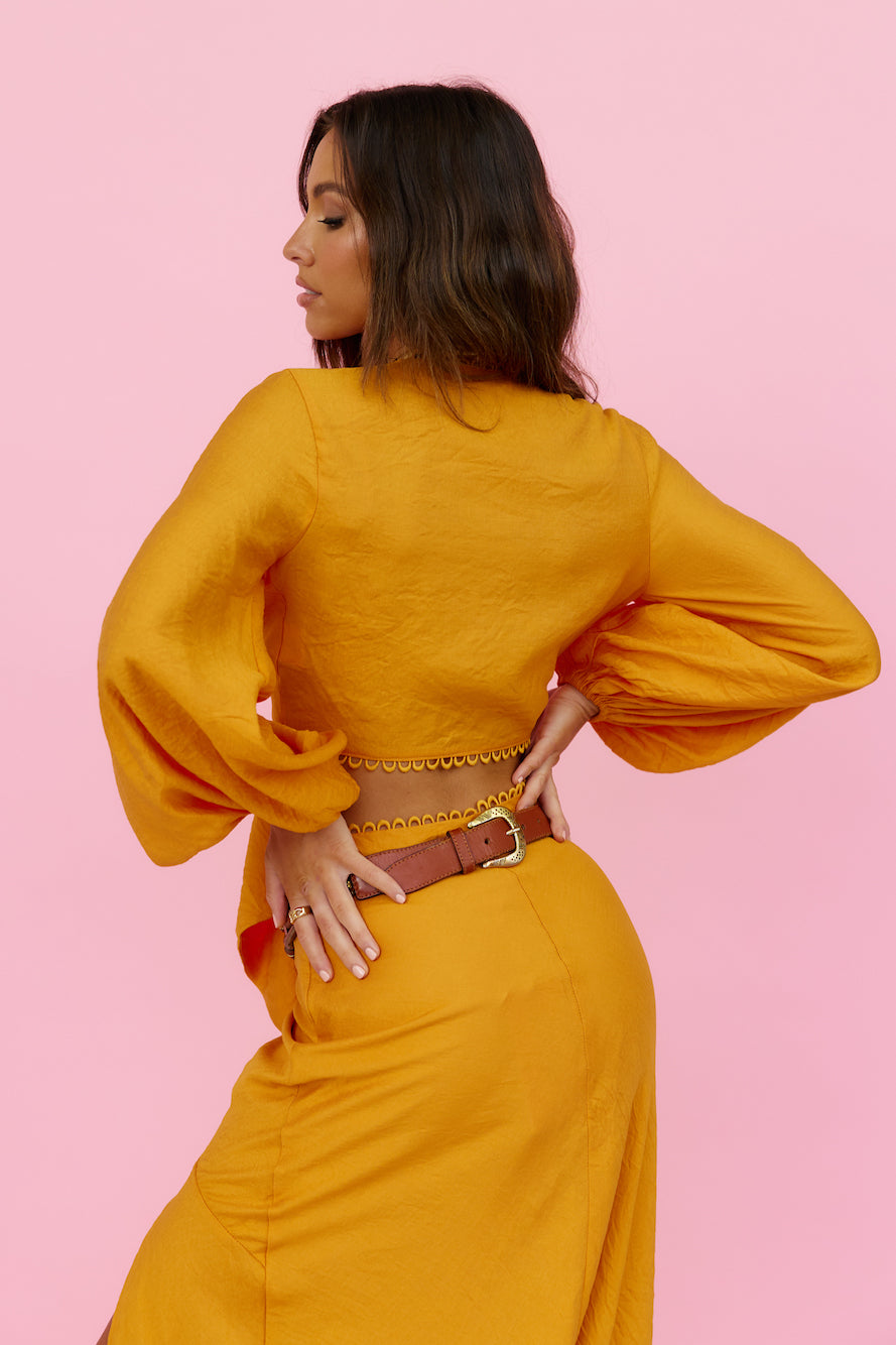 Sweet Aurelia Crop Top Orange