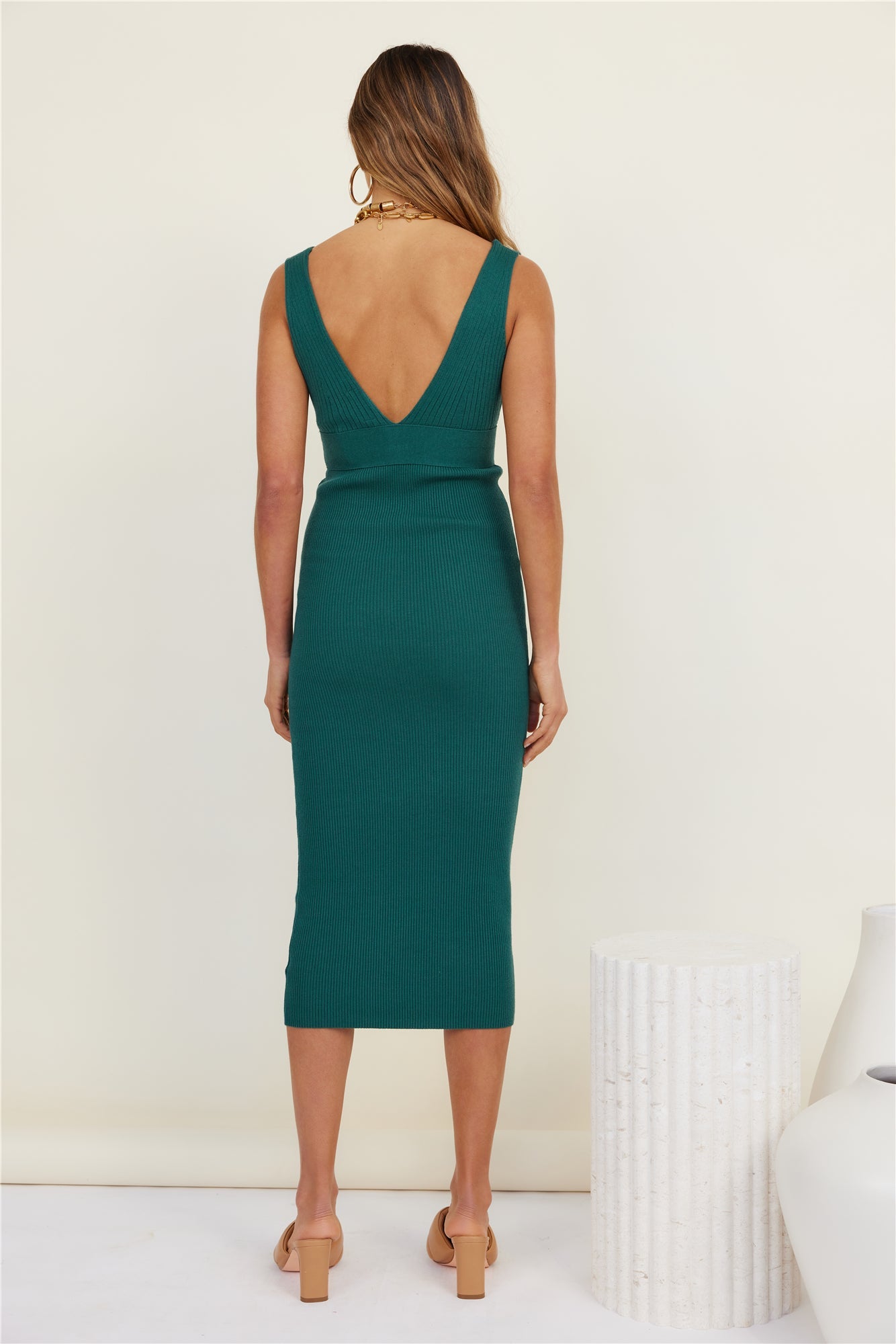 Changing Directions Maxi Dress Forest Green