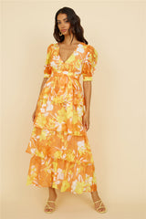 Inflorescence Maxi Dress Yellow