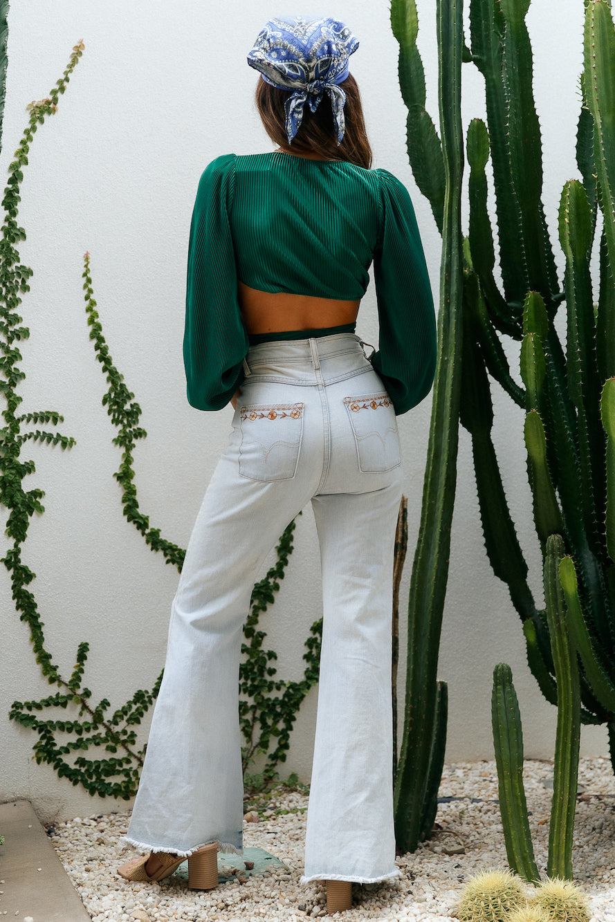 Make Your Mark Crop Top Green