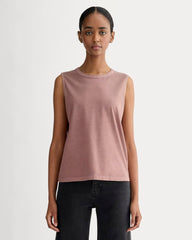 The Boyfriend Tank In Essential Cotton | Brown Garment Dye