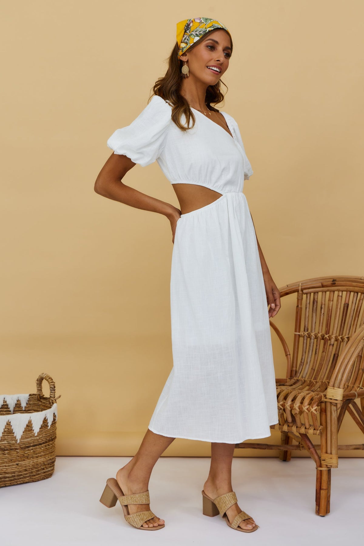 Feel The Moment Midi Dress White