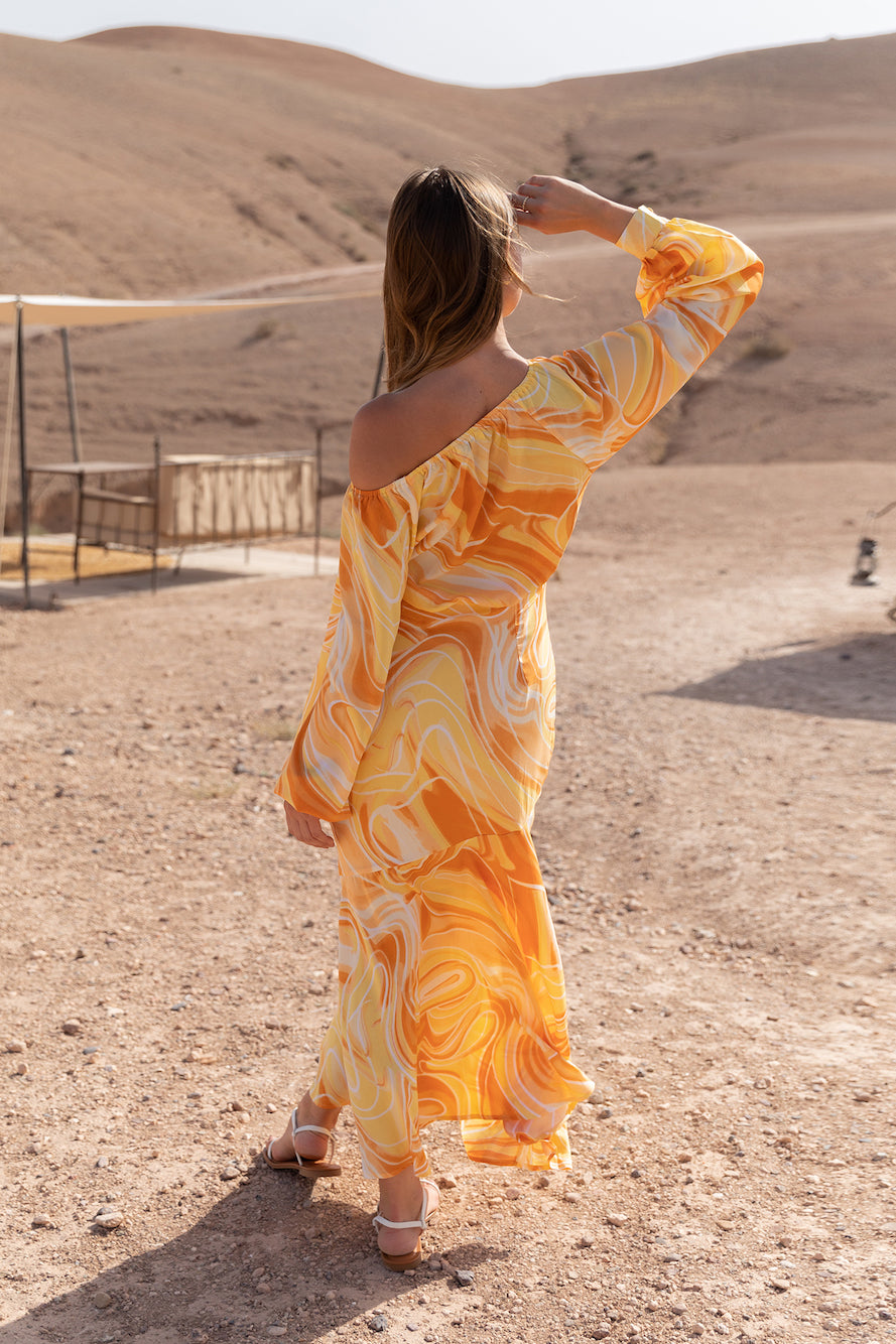 Apollo Rising Maxi Dress Yellow