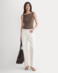 Cowl Neck Twist Tank In Butterluxe | Deep Taupe