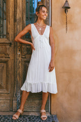 Martila Midi Dress White