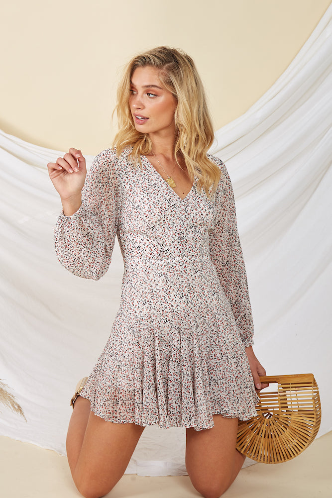 Sunshine In The Rain Dress White