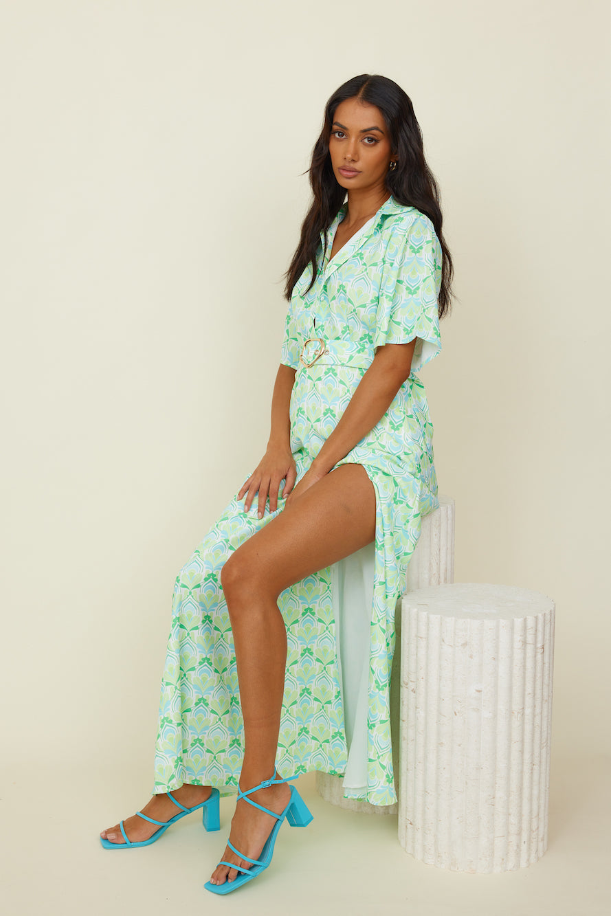 SEVEN WONDERS Capri Shirt Dress Green