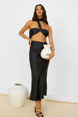 Sunset and Vine Maxi Skirt Black